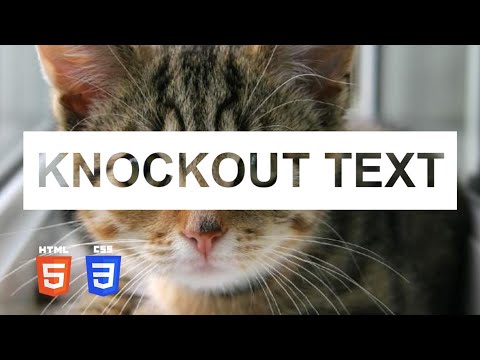 Knockout Text Effect | HTML & CSS Tutorial