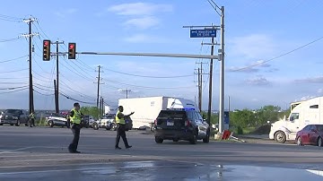 Moped driver hospitalized after crash with 18-wheeler on East Side, SAPD says