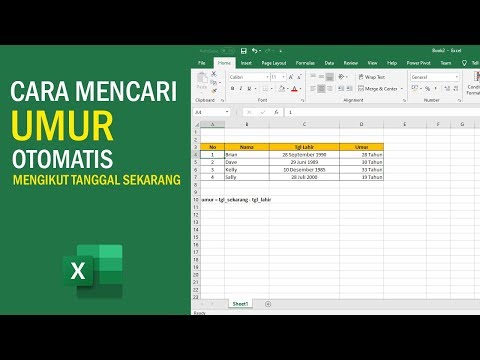 Video: Cara Menghitung Usia Di Excel
