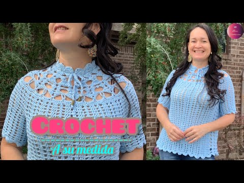 👚Blusa a crochet hecha a su medida patrón incluido/CROCHET BLOUSE made to measure includes PATTERN/