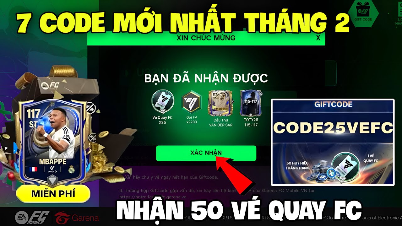 Nhập 7 Code TOTY 26 Fc Mobile VN Mới Nhất Nhận Vé Quay FC, Pack Cầu Thủ Miễn Phí Còn Sử Dụng Được