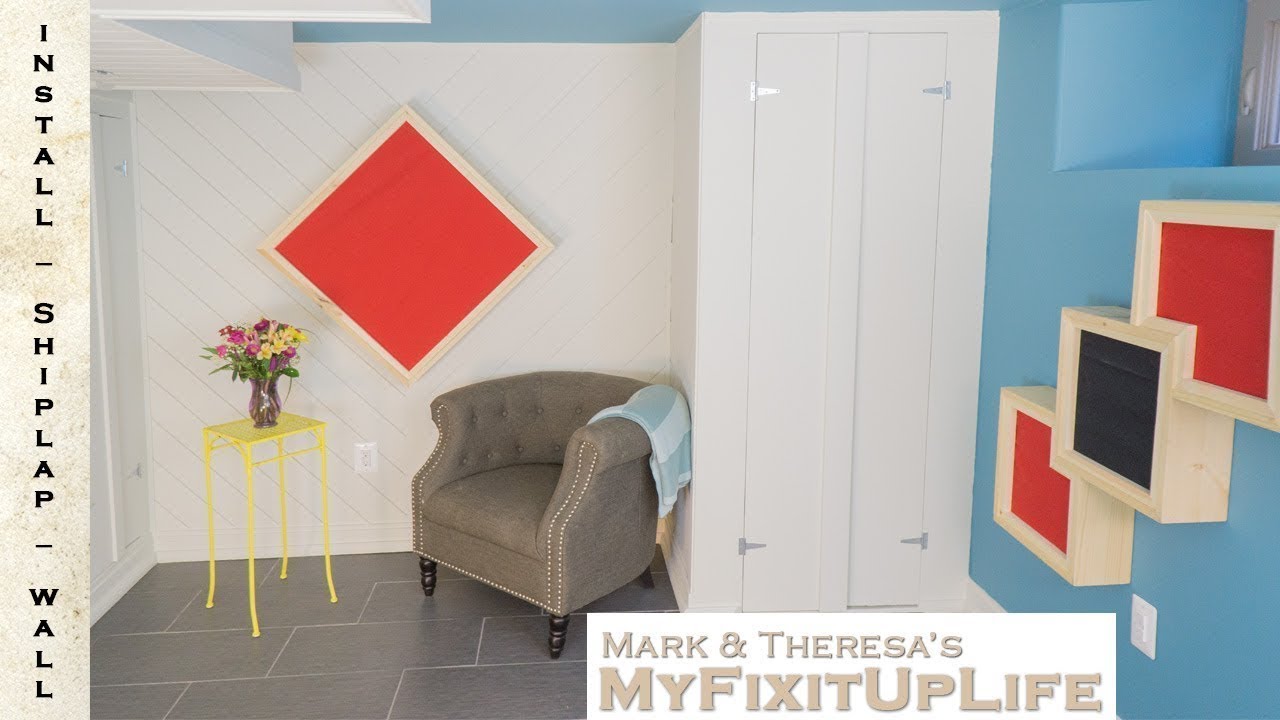 How to install shiplap in a V-pattern