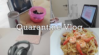Quarantine vlog #1 (cooking, study, watching drama, chill)