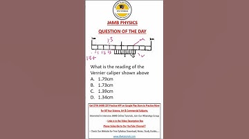 JAMB Physics Question of the Day - Vernier Caliper #jamb #jamb2025 #dtwtutorials