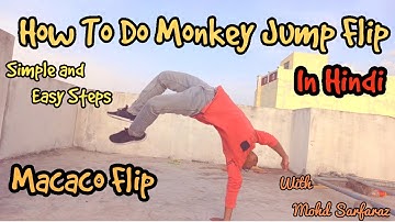 Learn Easily How To Do Monkey Jump At Home 🔥 | How To Do Macaco Flip | Monkey Jump Tutorial In Hindi