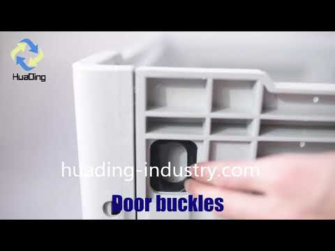 China Factory heavy duty solid collapsible folding plastic pallet box