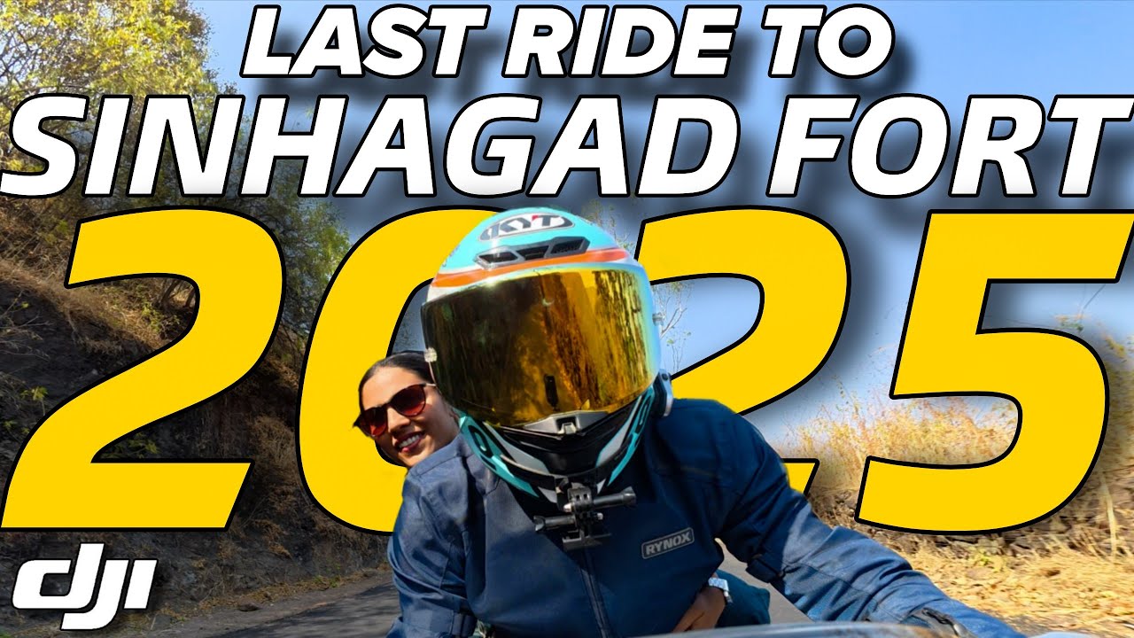 LAST RIDE OF 2025 TO SINHAGAD FORT | DOWNHILL RUSH (SAFELY THOUGH) | 4K | DJI | R15V4M |