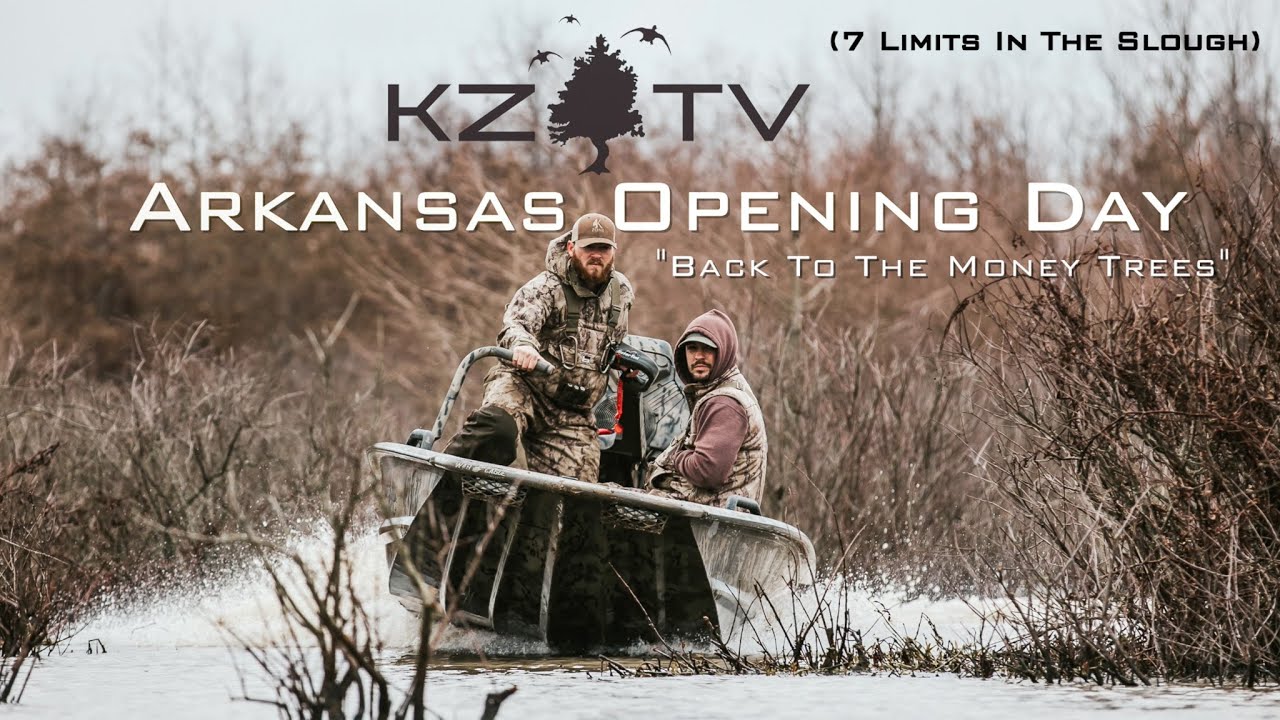 Arkansas Duck Opener!! Slough Duck Hunt (7 Limits) K ZONE TV "Back