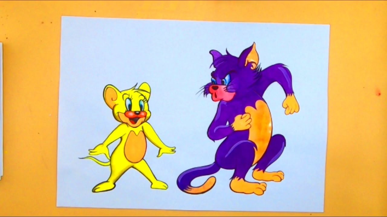 Drawing Tom and Jerry boot color - YouTube