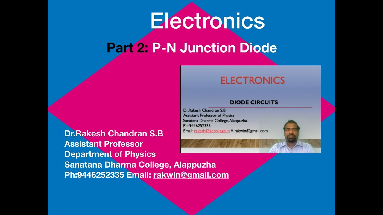 Electronics Tutorial - Part 2 Diode Circuits- P-N junction diode - YouTube