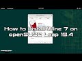 How to Install Wine 7 on openSUSE Leap 15 (15.4) | SYSNETTECH Solutions