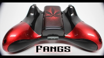 Red Fangs Custom Xbox 360 Controller by ProModz.com