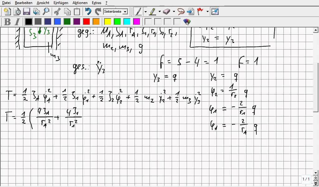 Lagrange Gleichung 2 Art Lagrangesche Gleichungen 2.Art (fast) - YouTube