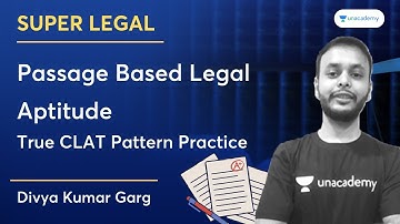 Super Legal - Passage Based Legal Aptitude | True CLAT Pattern Practice | Divya Kumar Garg