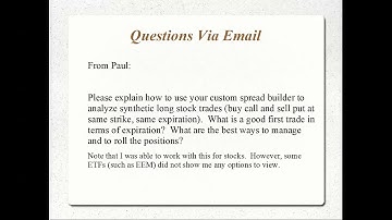 Analyzing and Adjusting a Synthetic Stock Position