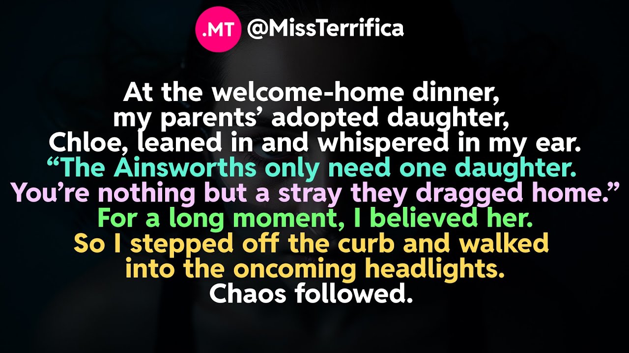 На приветственном ужине приемная дочь моих родителей, Хлоя, наклонилась ко мне и прошептала на ухо: