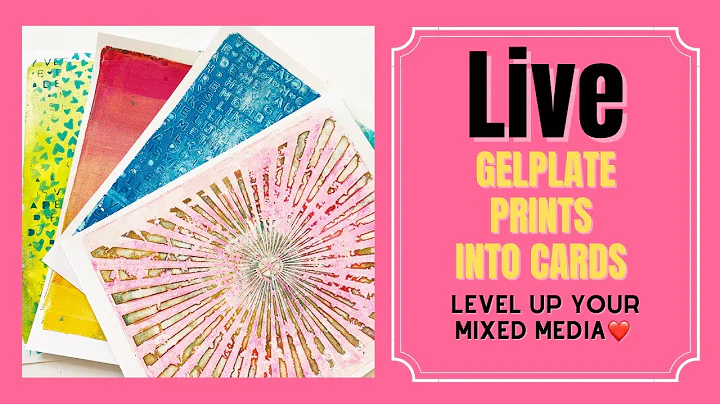 Gel Plate Print to Cards-LIVE