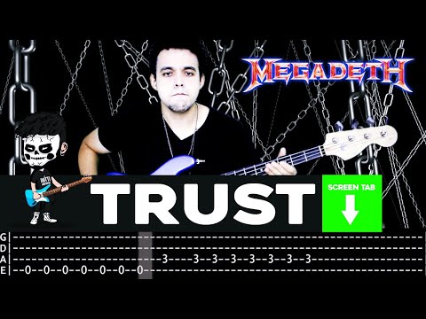 【MEGADETH】[ Trust ] cover by Cesar | LESSON | BASS TAB