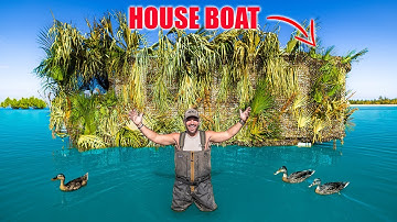 I Built the Ultimate Floating House Boat DUCK BLIND!! (luxury Inside!)