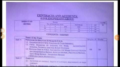 Contract -Accounts Lecture-1 in Hindi for diploma civil engineering