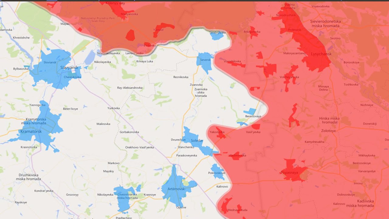 Северск украина карта