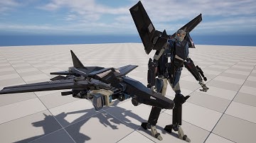 Screech. Robot to Drone-Jet Converter. Unreal Engine.