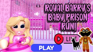 DOGDAY x CATNAP & ROYAL BARRY'S BABY PRISON RUN! [🎀UPDATE!] WITH MORPHS #roblox #obby #thodzgaming