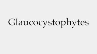 How to Pronounce Glaucocystophytes