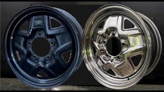 [Wheel mirror finish] Suzuki Jimny genuine iron wheel was mirror finished, it became a plated wheel