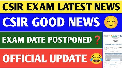 CSIR NET Exam Date 2022 🤔|CSIR NET Postponed 2022|Csir net exam date 2022latestupdate#CsirNet​#CSIR​