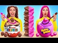 فقاعة العلكة مقابل الشوكولاته الغذاء التحدي التحدي المجنون Multi DO Food Challenge 