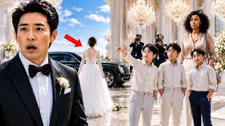 On His Wedding Day, The Korean Billionaire CEO Saw His Black Ex Wife With Triplets.He Froze in Shock
