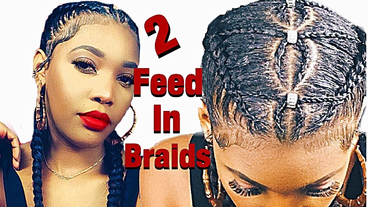 HOW TO: TWO FEED IN/ STITCH BRAID TUTORIAL WITH WEAVE STEP BY STEP/ Ft ...