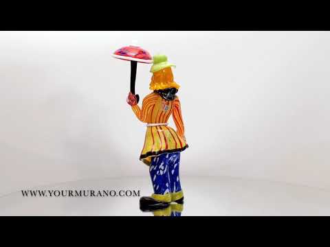 MARILU' scultura pagliaccio con ombrello Video