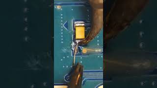 Flex Cable Soldering and UV Light Fixing on Electronic Repair Work #PCBRepair #shortvideo #shorts