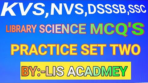 Library Science MCQ