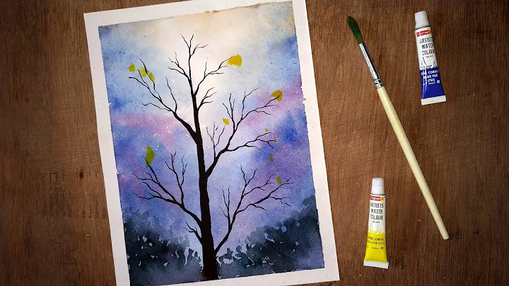 Tree Watercolor Painting Landscape | Paint with Da...