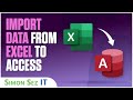Importing Data from Excel to Microsoft Access
