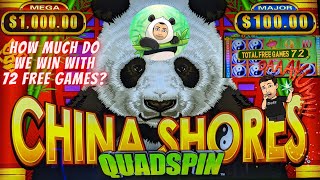 China Shores Quad Spins!  72+ Free Games!  How Much Does Big Daddy Win?  #casino #trending #slots