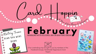 Card Hoppin February: Marbling With Shaving Cream || Zodiac Inspired || Lawn Fawn