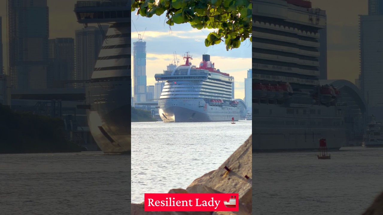 Resilient Lady Sets Sail from PortMiami 🚢 #virgin #travel #cruise #travelvlog #ocean