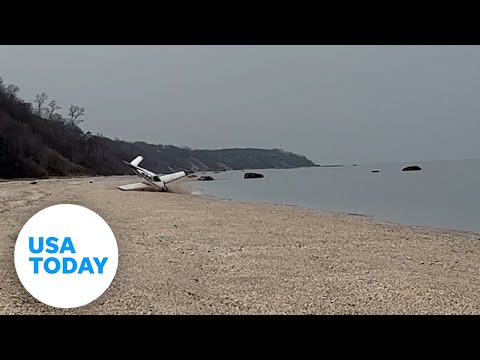 Pilot makes emergency landing along Long Island beach | USA TODAY