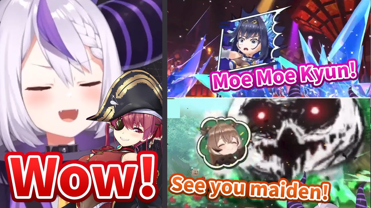 Laplus and Marine reacts to Kronii and Mumei's Ultimate skill [Hololive/Eng sub]