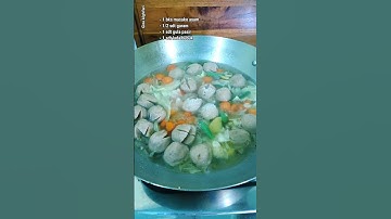 Masak sop bakso simple #shorth