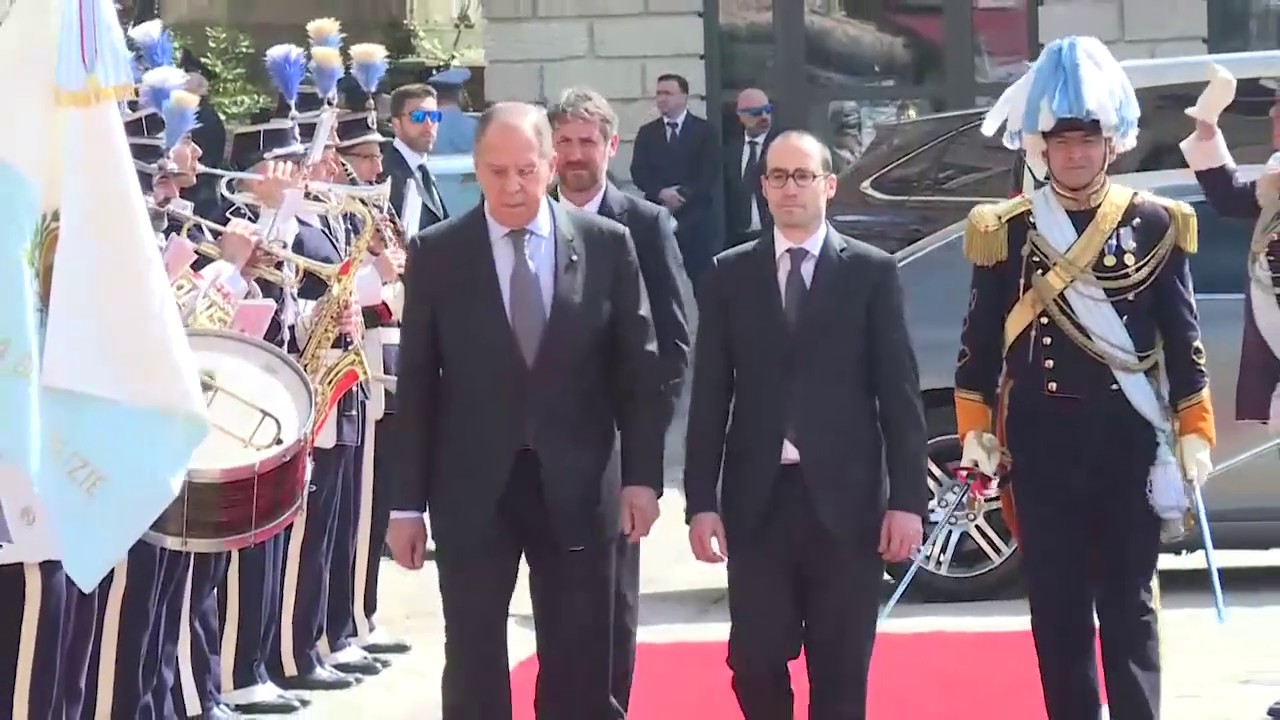 russian movie Прибытие С.Лаврова в Государственный дворец Сан-Марино, г.Сан-Марино, 21 марта 2019 года