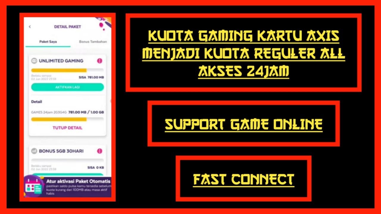 Cara Ubah Kuota Gaming Kartu Axis Menjadi Reguler Terbaru YouTube