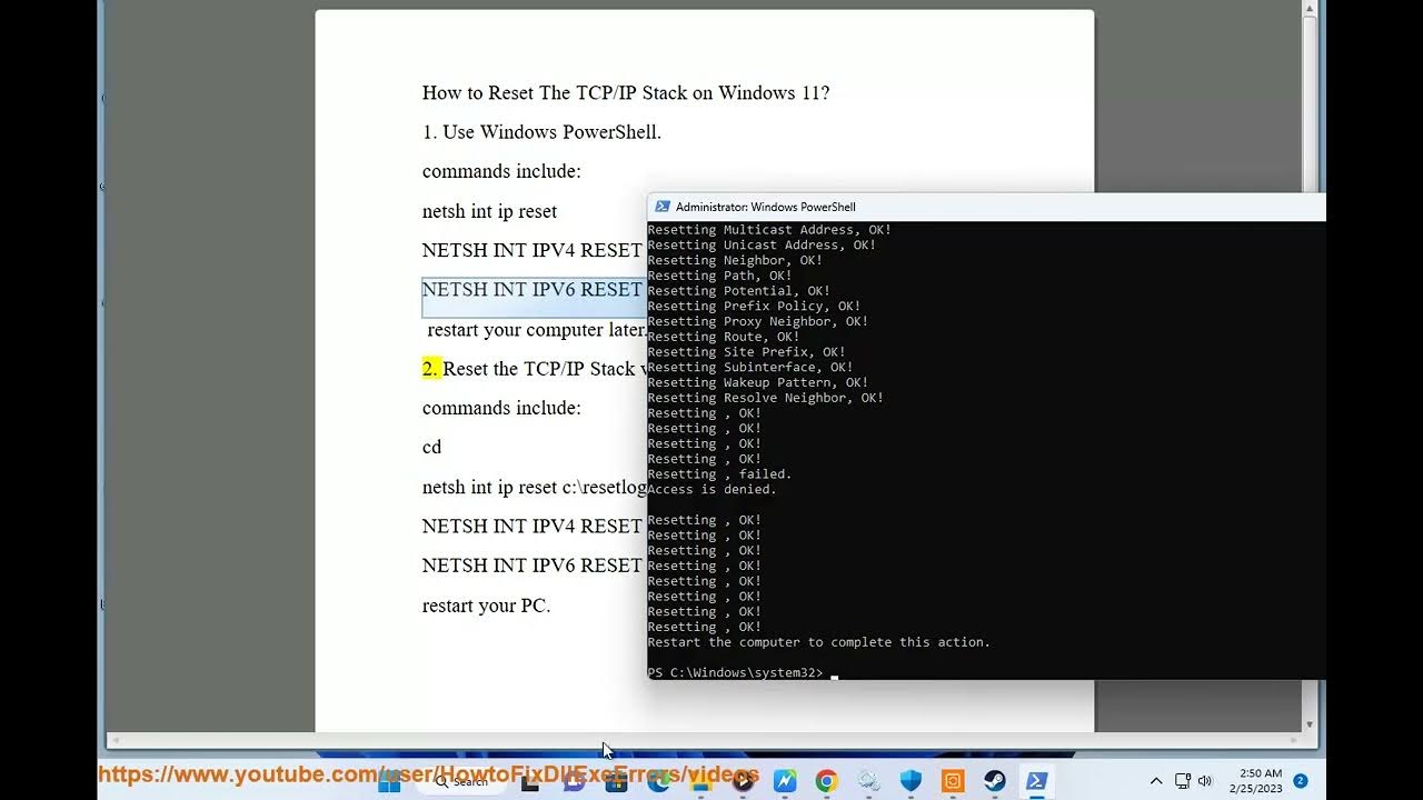 Reset The TCP/IP Stack on Windows 11 - YouTube