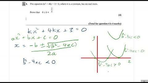 Pearson-Edexcel GCSE to A-level Transition Quadratics Exam Questions Q4
