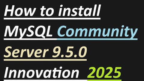 How to install MySQL Community Server 9.5.0 Innovation