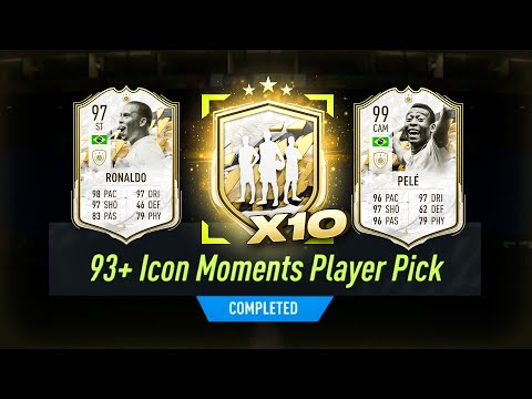 FIFA 22 10 x Guaranteed 93+ Icon Moments Player Pick Packs!